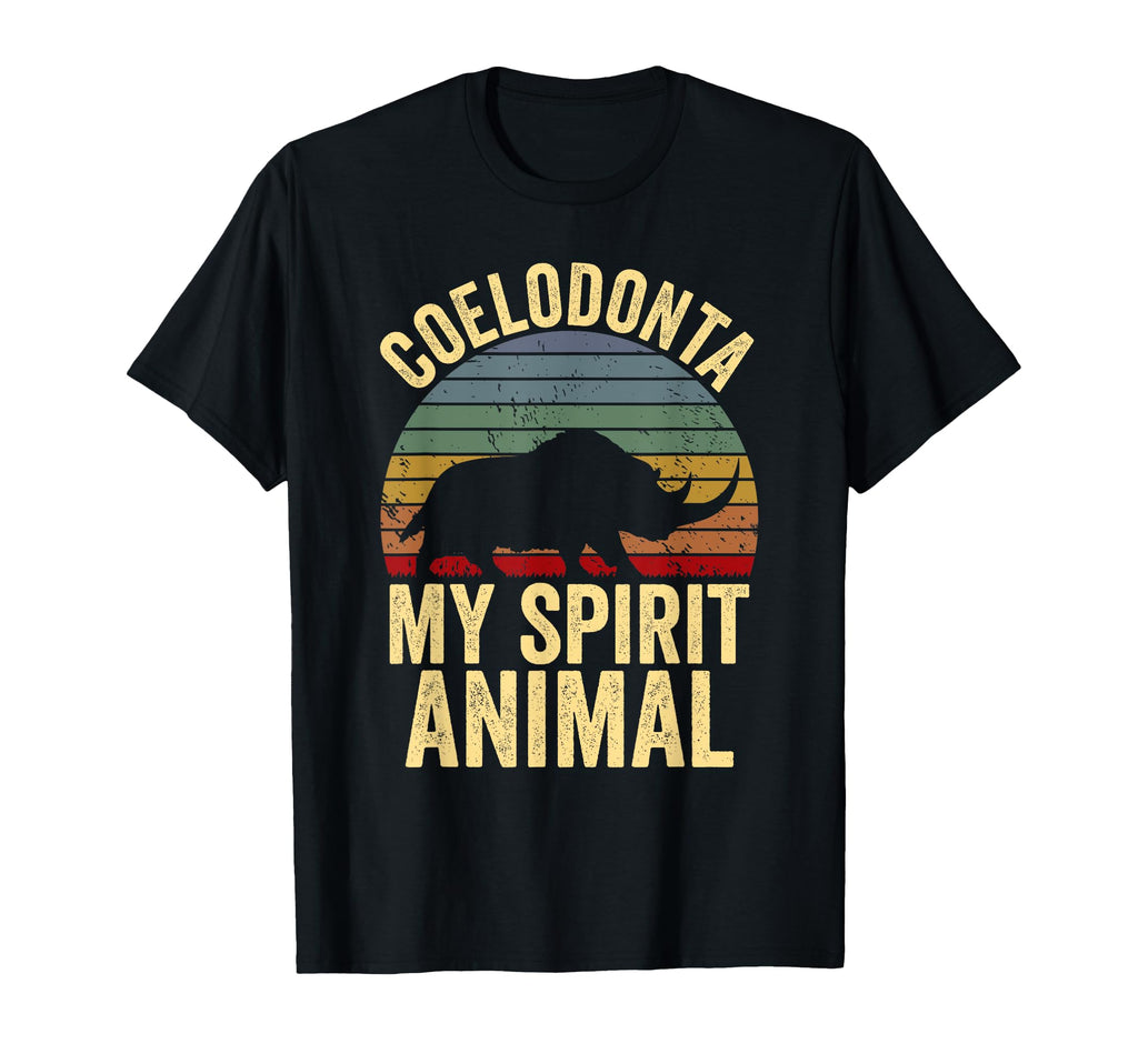 Coelodonta Woolly Rhino Sunset T-Shirt - Casual Everyday Wear Men Women - T-Shirt, Sweatshirt, Hoodie
