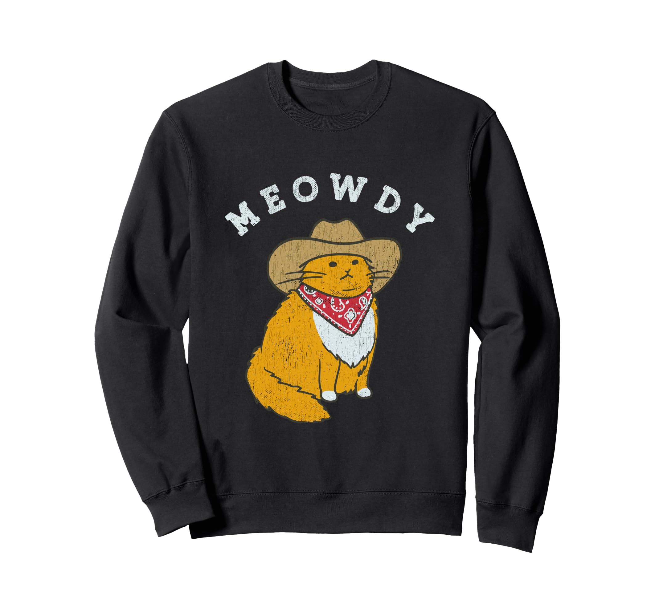 Meowdy Country Music Western Kitten Sweatshirt - Trendy Graphic for Adults - T-Shirt, Sweatshirt, Hoodie