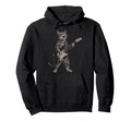 Cat Playing Guitar Boho 90S Music Lover Hoodie - Novelty Apparel Men Women - T-Shirt, Sweatshirt, Hoodie