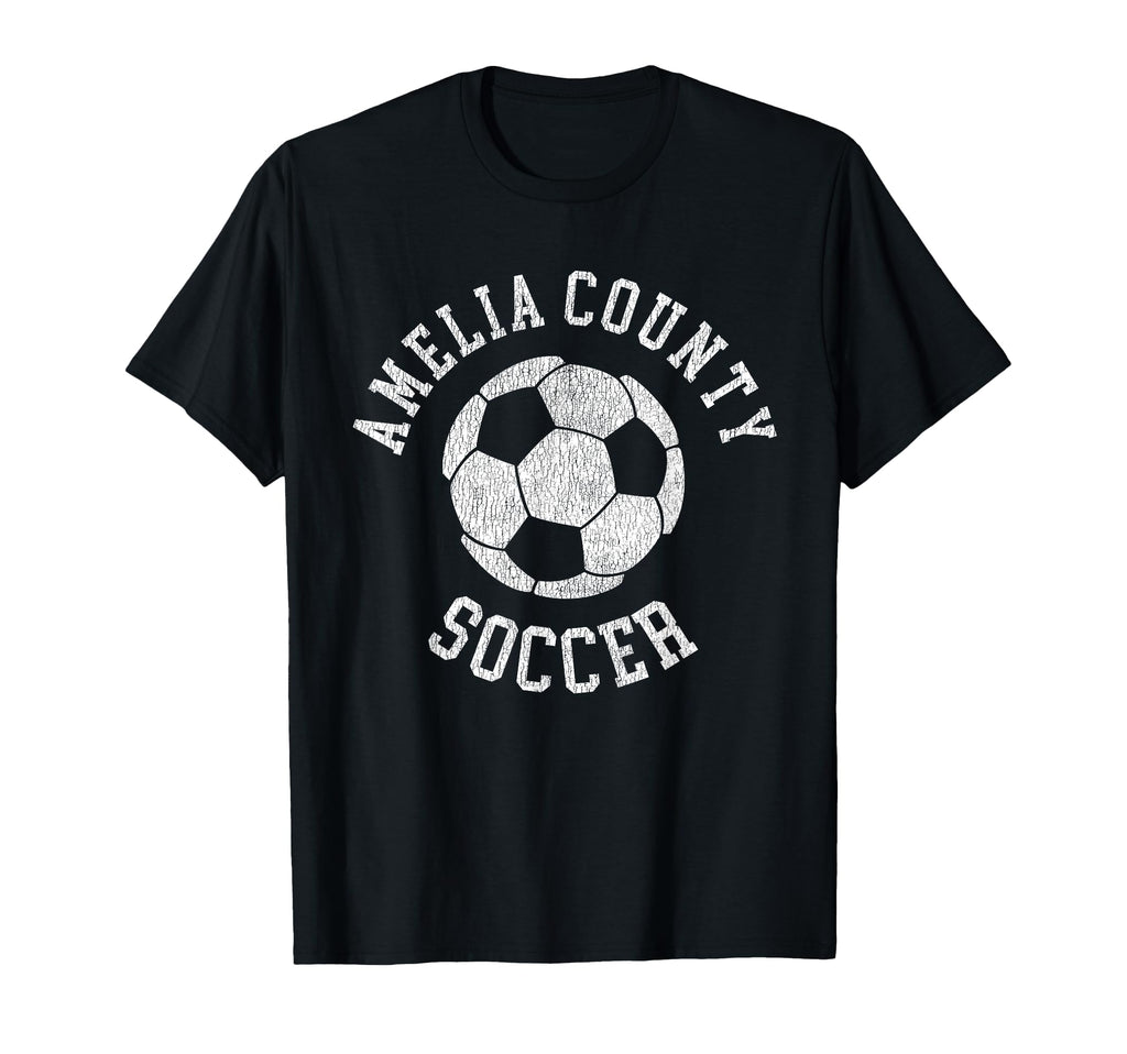 Amelia County Soccer Distressed 90S T-Shirt - Minimalist Print Unisex - T-Shirt, Sweatshirt, Hoodie