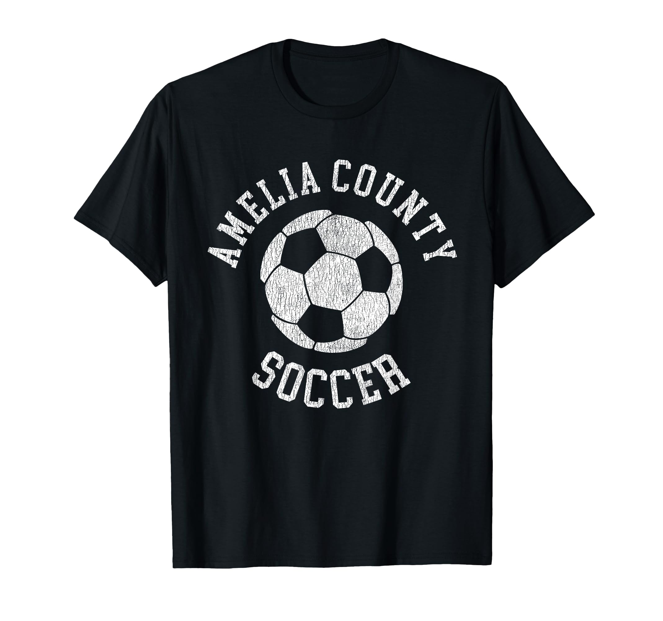 Amelia County Soccer Distressed 90S T-Shirt - Minimalist Print Unisex - T-Shirt, Sweatshirt, Hoodie