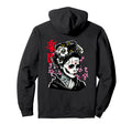 Japanese Geisha Skull Sakura Tree Art Hoodie - Custom Art Print for Adults - T-Shirt, Sweatshirt, Hoodie