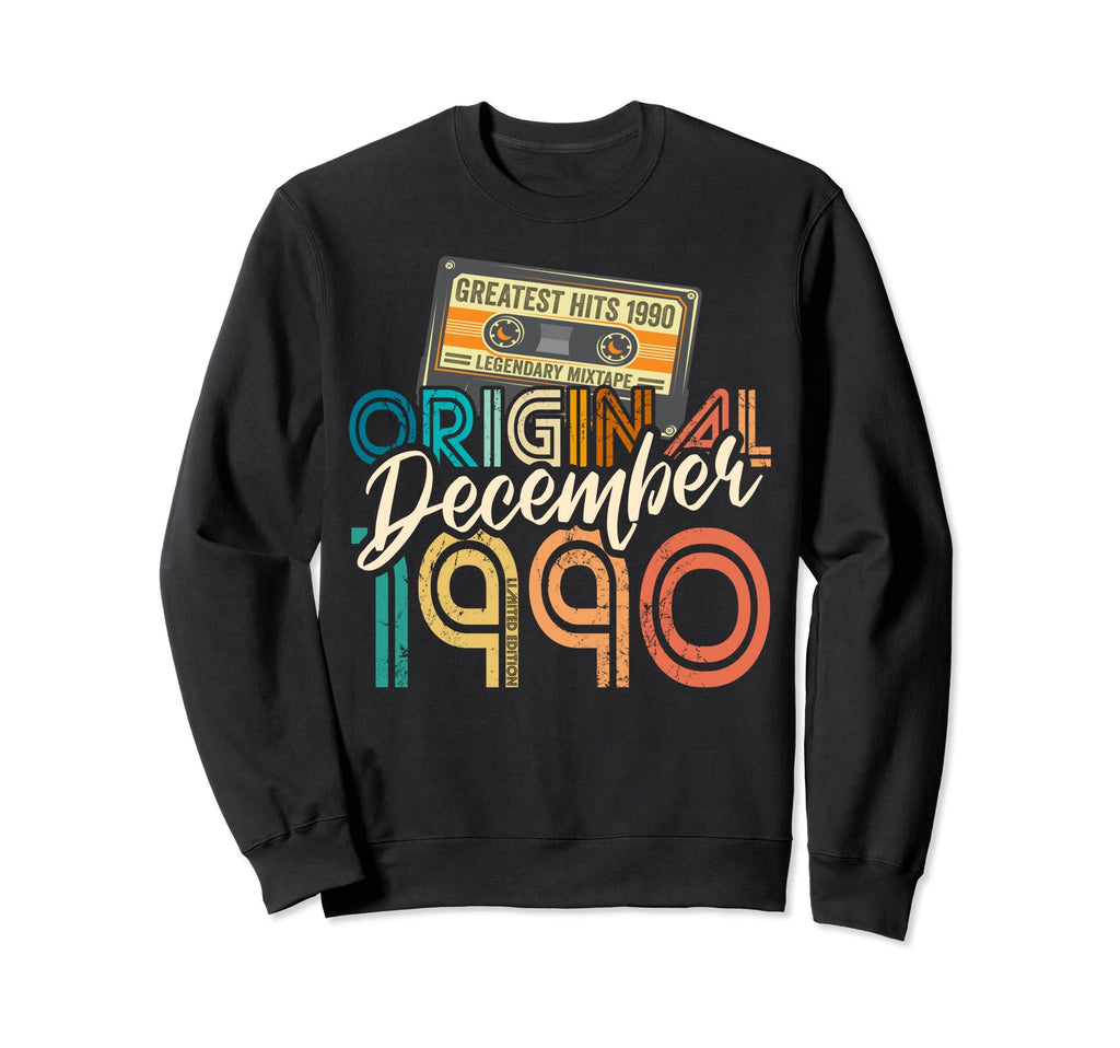 December 1990 Birthday Cassette Sweatshirt - Custom Art Print Men Women - T-Shirt, Sweatshirt, Hoodie