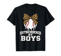 Outnumbered Baseball Mom Leopard Bow T-Shirt - Graphic Print Men Women - T-Shirt, Sweatshirt, Hoodie