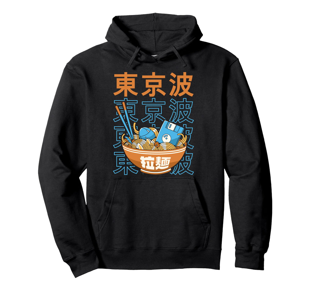 Digital Ramen Bowl Kawaii Aesthetic Hoodie - Novelty Apparel Men Women - T-Shirt, Sweatshirt, Hoodie
