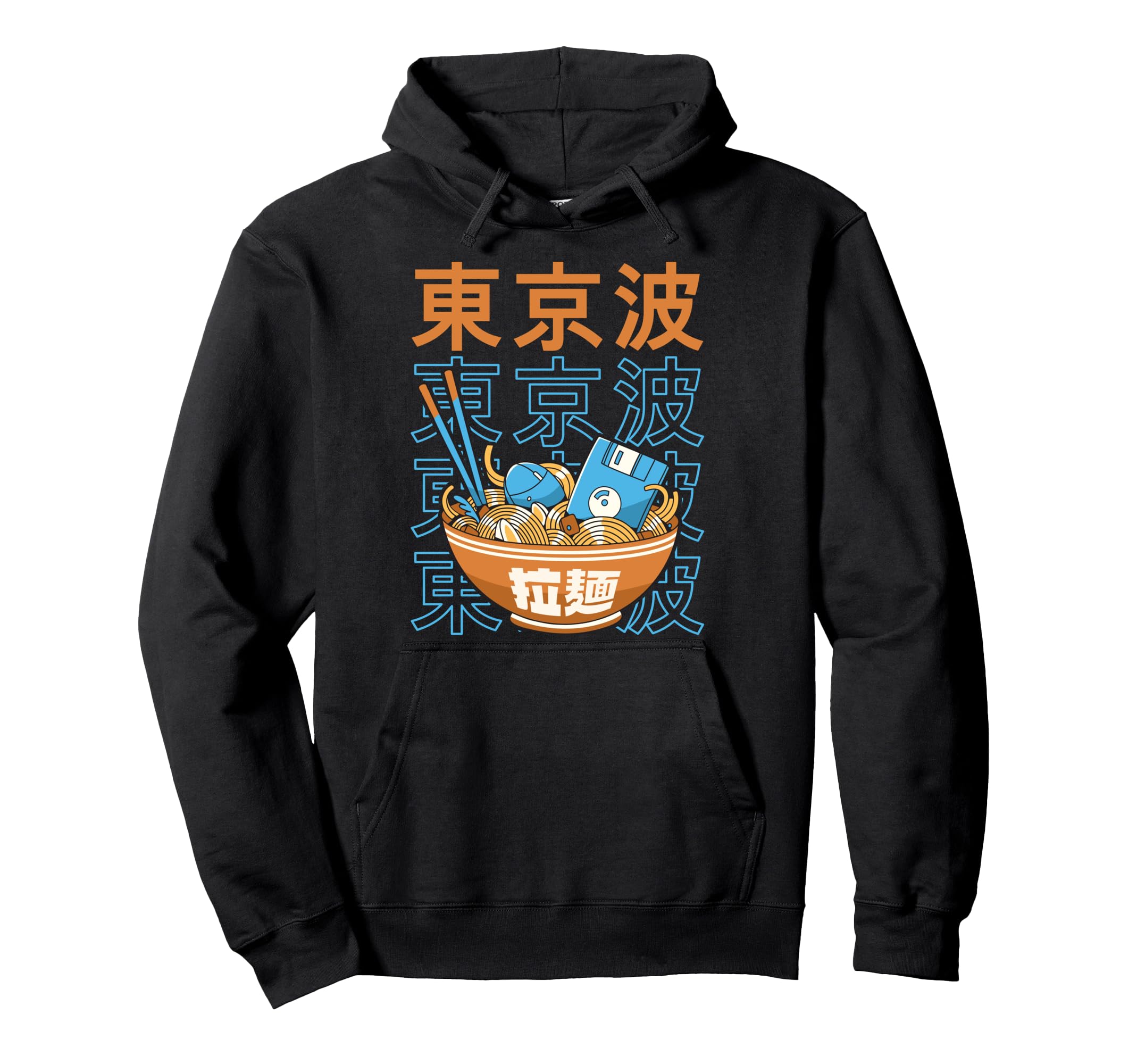 Digital Ramen Bowl Kawaii Aesthetic Hoodie - Novelty Apparel Men Women - T-Shirt, Sweatshirt, Hoodie