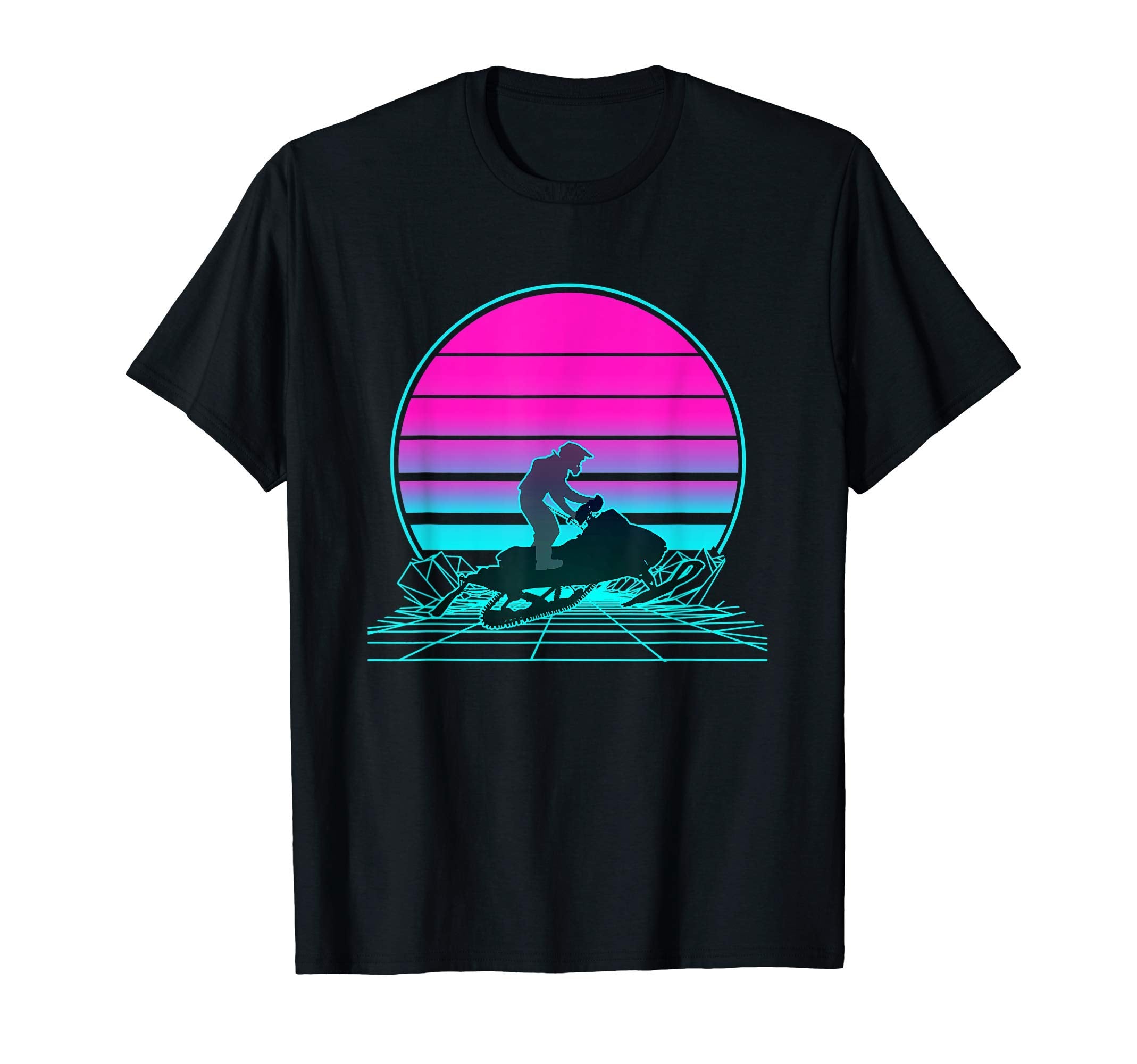 Sunset Snowmobile T-Shirt - Graphic Print Unisex - T-Shirt, Sweatshirt, Hoodie