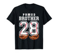 Proud Brother Baseball Player Number 28 T-Shirt - Novelty Apparel Unisex - T-Shirt, Sweatshirt, Hoodie