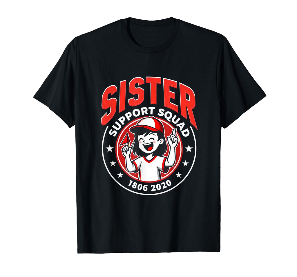Baseball Sister Support Squad Game Day T-Shirt - Minimalist Print Unisex - T-Shirt, Sweatshirt, Hoodie