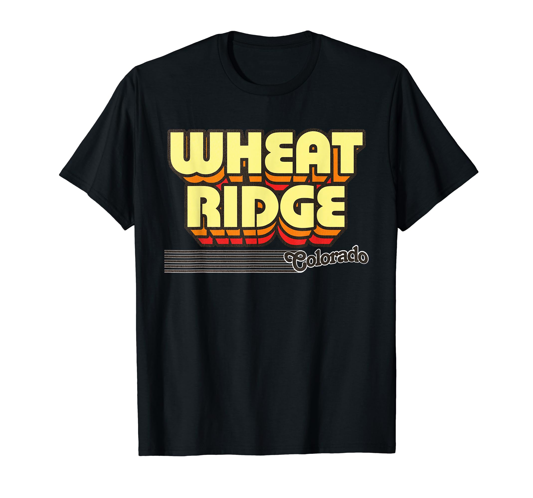 Wheat Ridge Colorado Stripes T-Shirt - Fun Novelty Design Men Women - T-Shirt, Sweatshirt, Hoodie