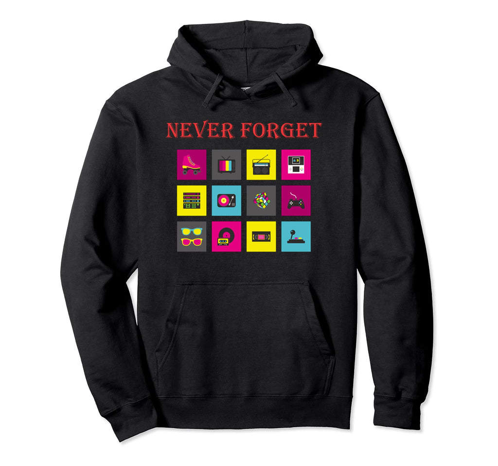 Never Forget Cassette Tape Hoodie - Novelty Apparel for Adults - T-Shirt, Sweatshirt, Hoodie
