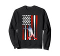 Baseball American Flag Softball Dad Sweatshirt - Unique Graphic for Adults - T-Shirt, Sweatshirt, Hoodie