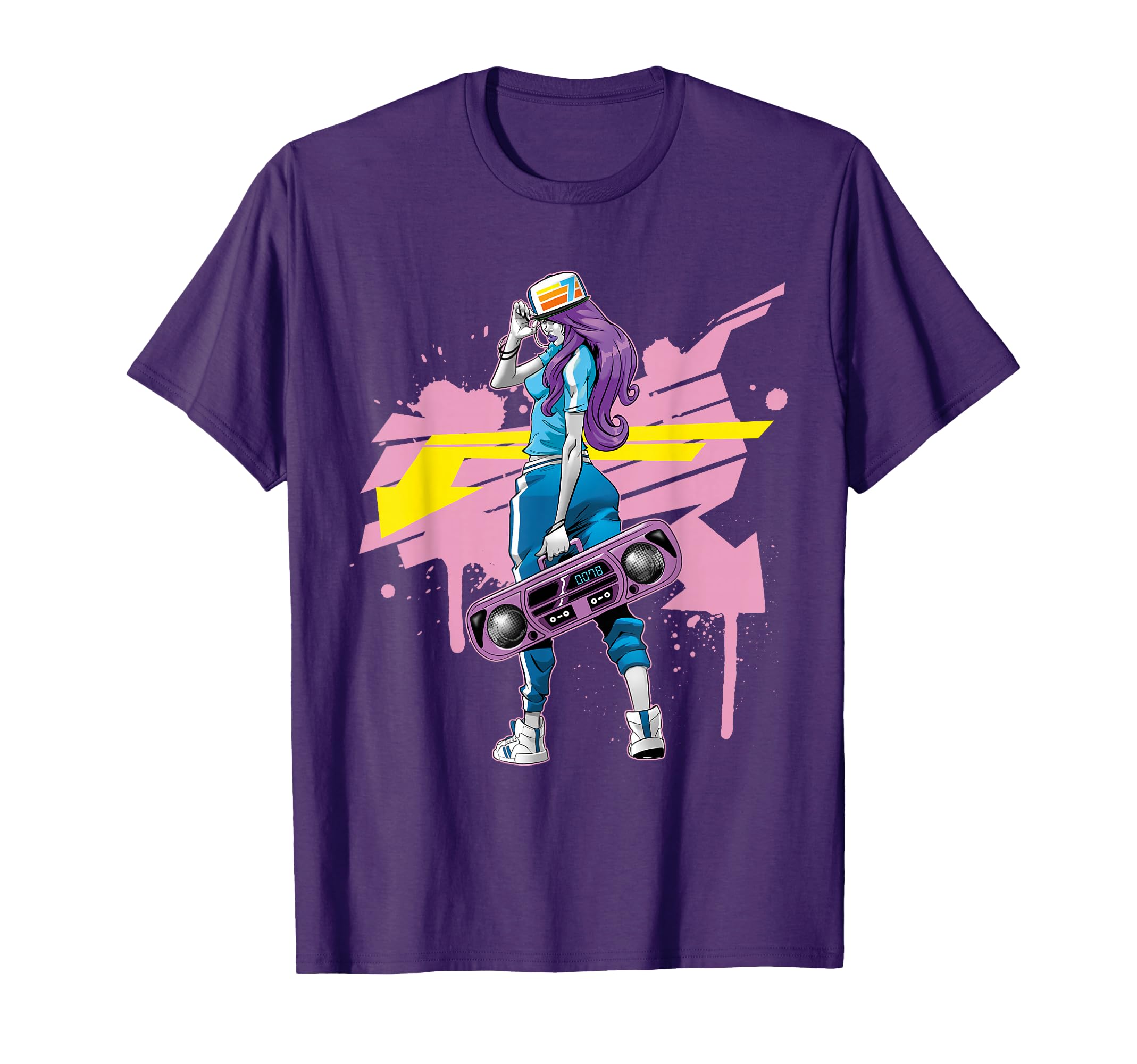 Old School 80S Hiphop Graffiti T-Shirt - Fun Novelty Design Men Women - T-Shirt, Sweatshirt, Hoodie