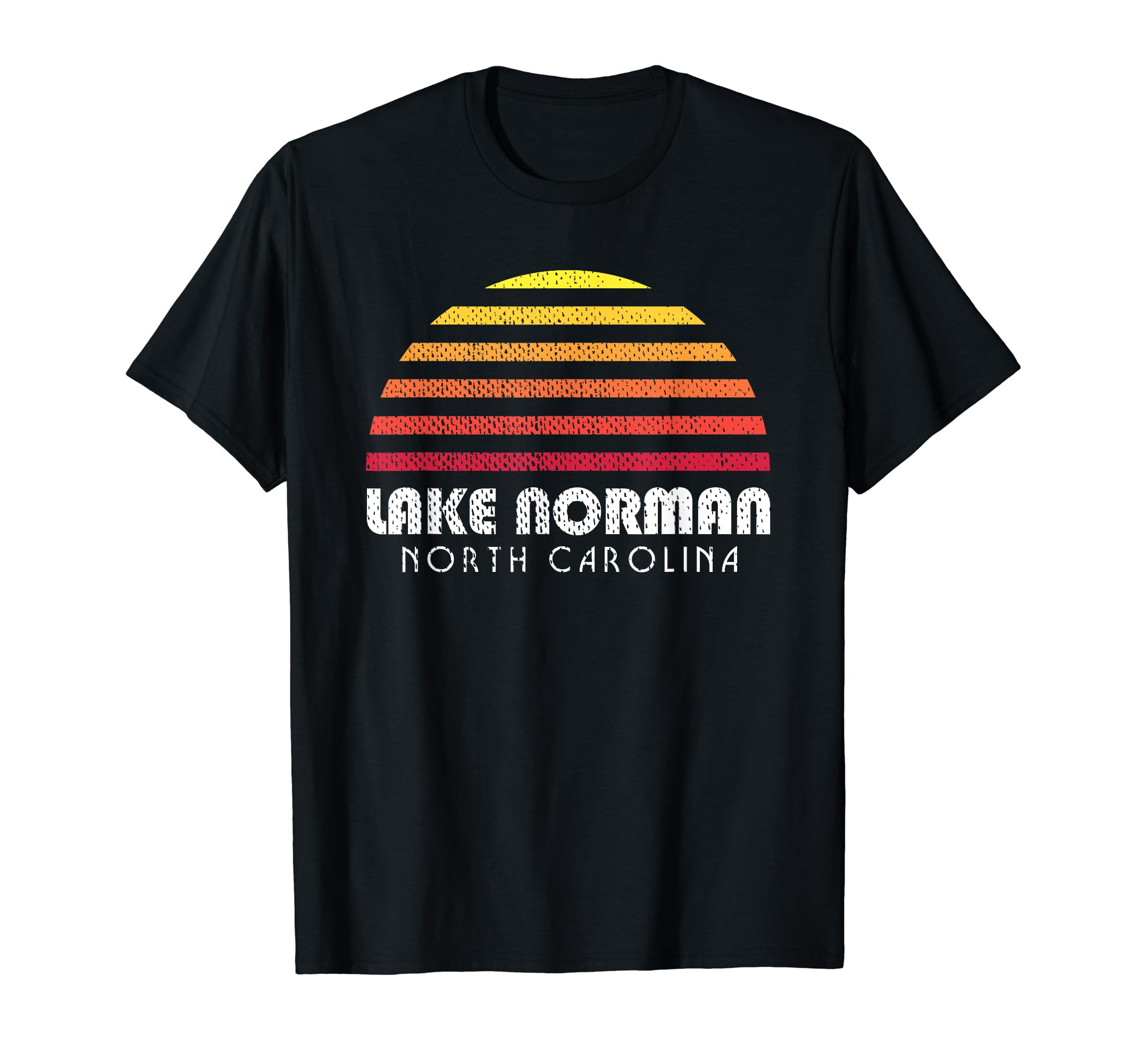 Lake Norman Distressed Sunset T-Shirt - Streetwear Style for Adults - T-Shirt, Sweatshirt, Hoodie