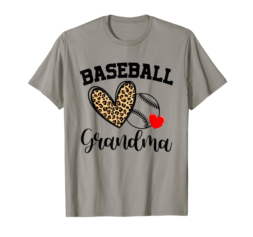 Leopard Heart Baseball Grandma T-Shirt - Minimalist Print Men Women - T-Shirt, Sweatshirt, Hoodie