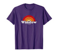 Winslow Arizona Az 70S Rainbow T-Shirt - Fun Novelty Design for Adults - T-Shirt, Sweatshirt, Hoodie