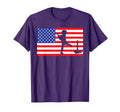 Ball Player Usa American Flag Baseball T-Shirt - Unique Graphic Men Women - T-Shirt, Sweatshirt, Hoodie