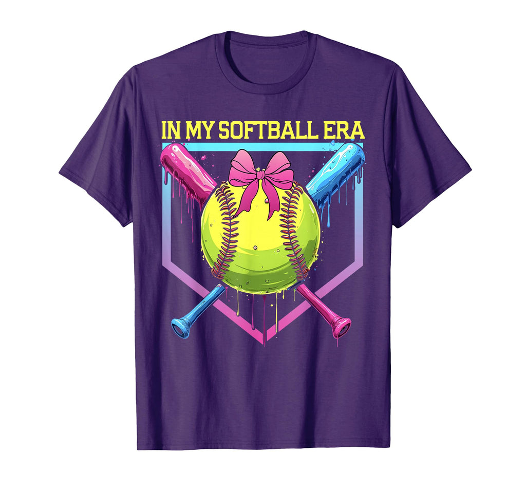 Softball Drip My Softball Era Softball T-Shirt - Novelty Apparel Unisex - T-Shirt, Sweatshirt, Hoodie