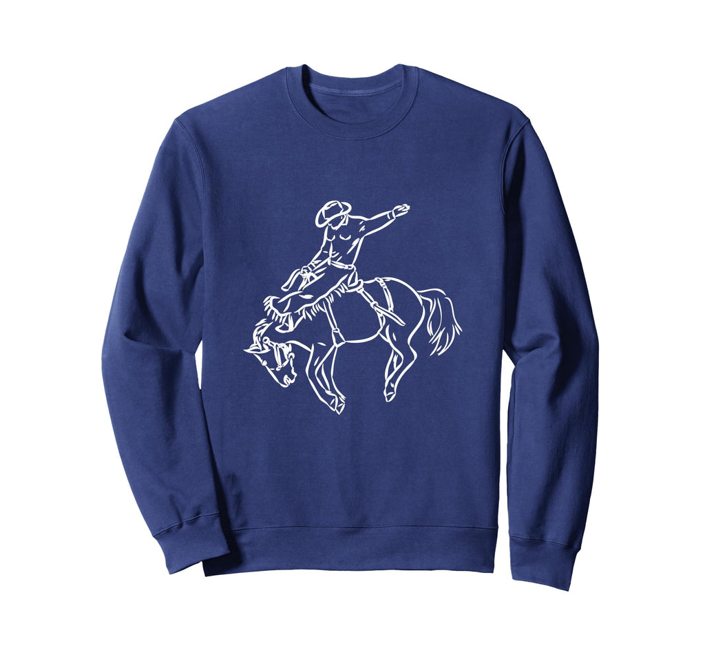 Rodeo Bucking Bronco Horse Riding Sweatshirt - Custom Art Print Men Women - T-Shirt, Sweatshirt, Hoodie