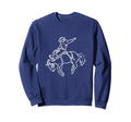 Rodeo Bucking Bronco Horse Riding Sweatshirt - Custom Art Print Men Women - T-Shirt, Sweatshirt, Hoodie