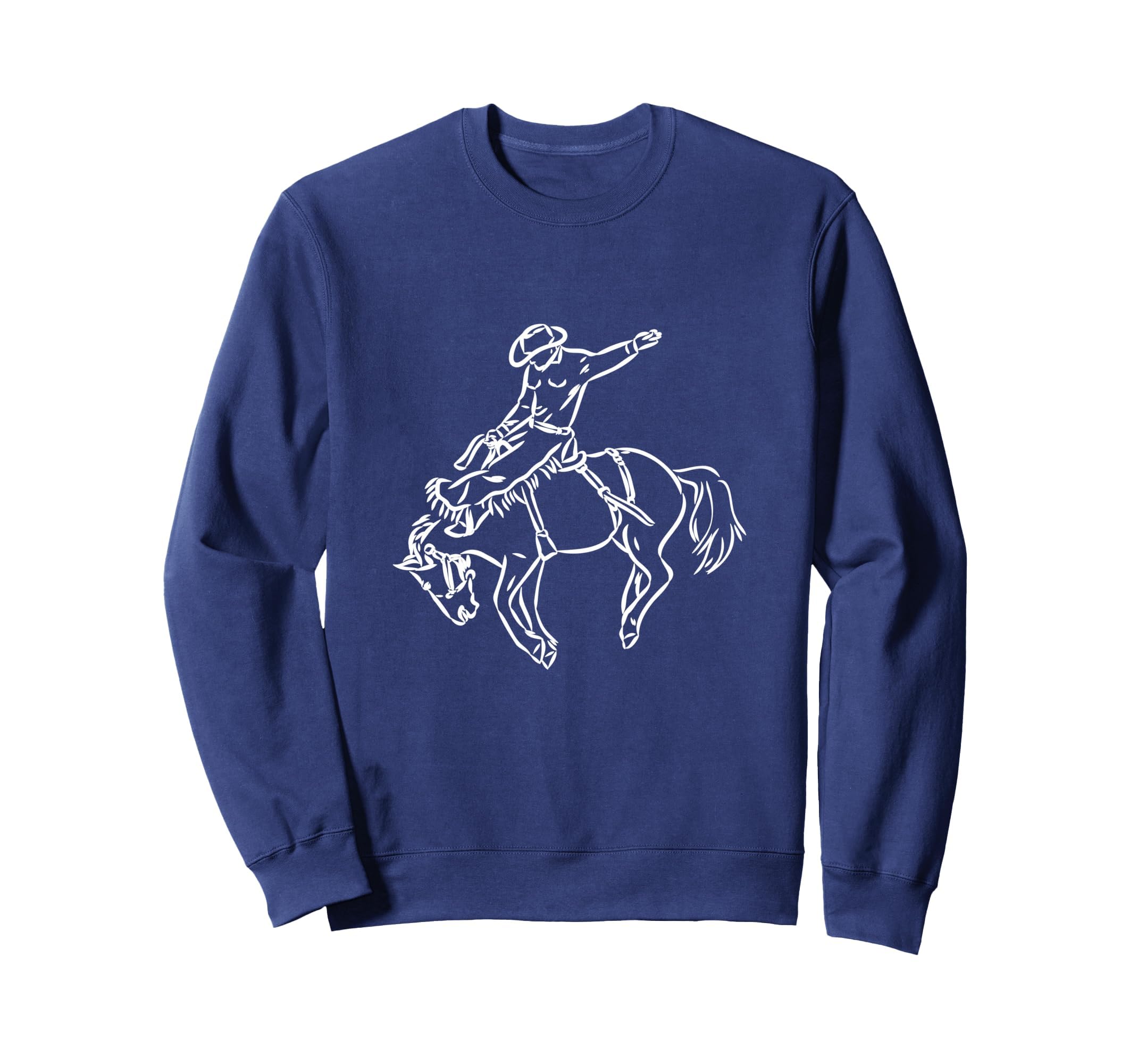 Rodeo Bucking Bronco Horse Riding Sweatshirt - Custom Art Print Men Women - T-Shirt, Sweatshirt, Hoodie