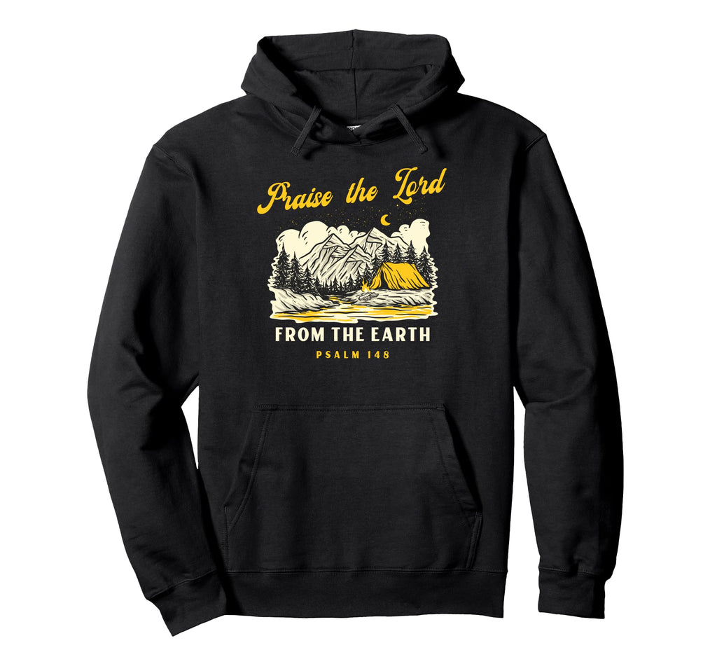 Boho Christian Camping Praise Lord Hoodie - Custom Art Print for Adults - T-Shirt, Sweatshirt, Hoodie