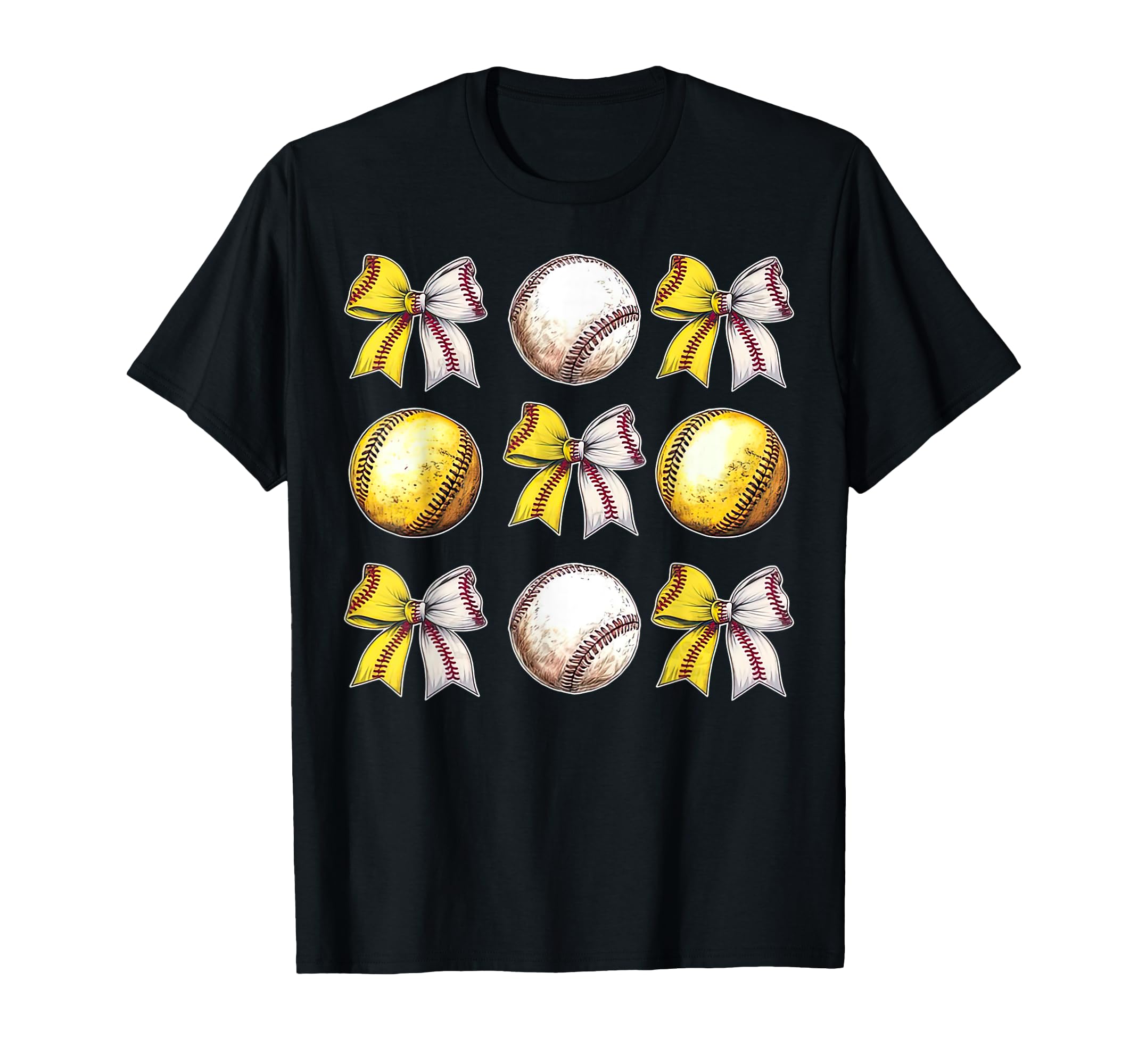 Coquette Baseball Softball Bow Mama T-Shirt - Graphic Print for Adults - T-Shirt, Sweatshirt, Hoodie