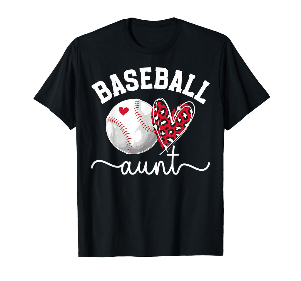 Baseball Aunt Heart Aunt Baseball T-Shirt - Custom Art Print for Adults - T-Shirt, Sweatshirt, Hoodie