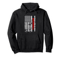 Baseball Usa Flag Proud American Hoodie - Minimalist Print Men Women - T-Shirt, Sweatshirt, Hoodie
