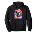 Inspired Vaporwave Aesthetic Dog Hoodie - Fun Novelty Design Men Women - T-Shirt, Sweatshirt, Hoodie