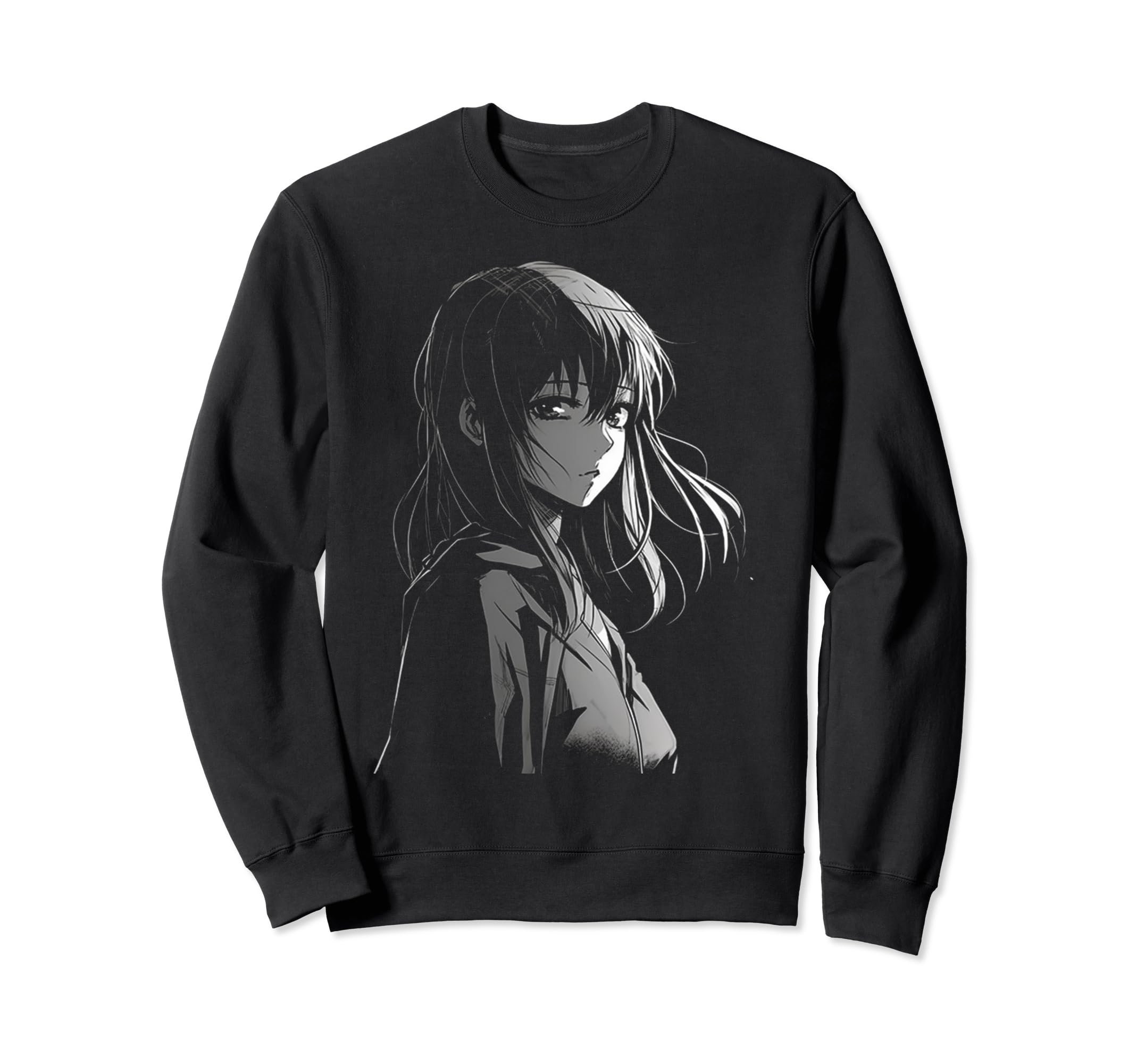 Sad Anime Goth Aesthetic Japanese Sweatshirt - Unique Graphic Unisex - T-Shirt, Sweatshirt, Hoodie
