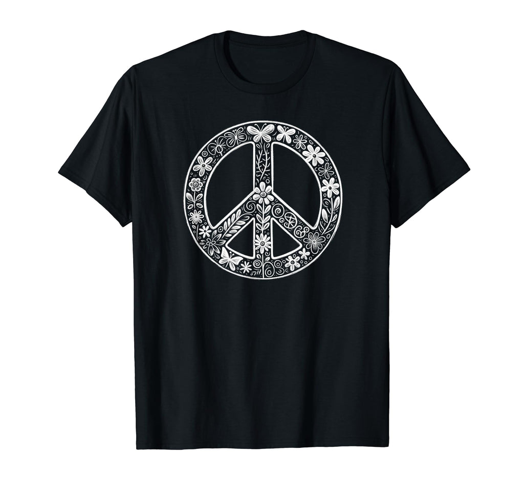 60S 70S Peace Love And Groovy Flower Power T-Shirt - Trendy Graphic Unisex - T-Shirt, Sweatshirt, Hoodie