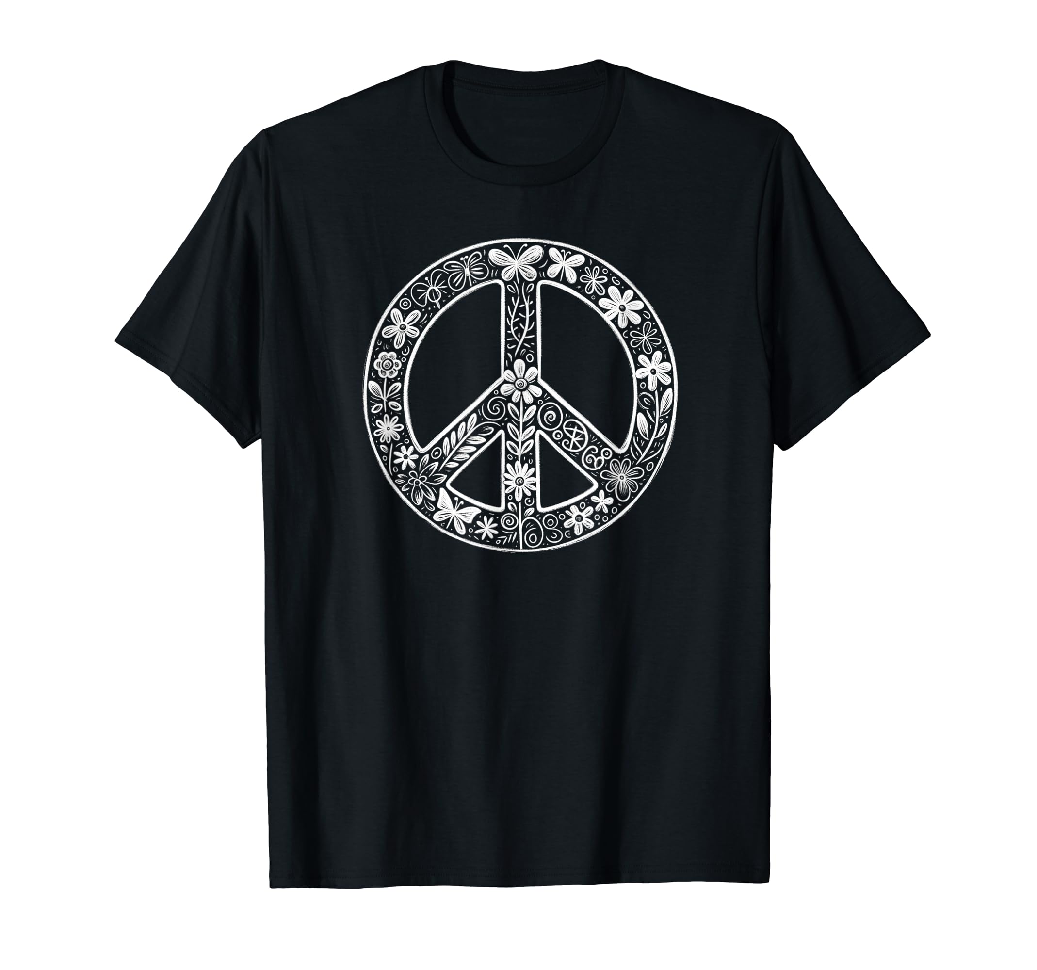 60S 70S Peace Love And Groovy Flower Power T-Shirt - Trendy Graphic Unisex - T-Shirt, Sweatshirt, Hoodie
