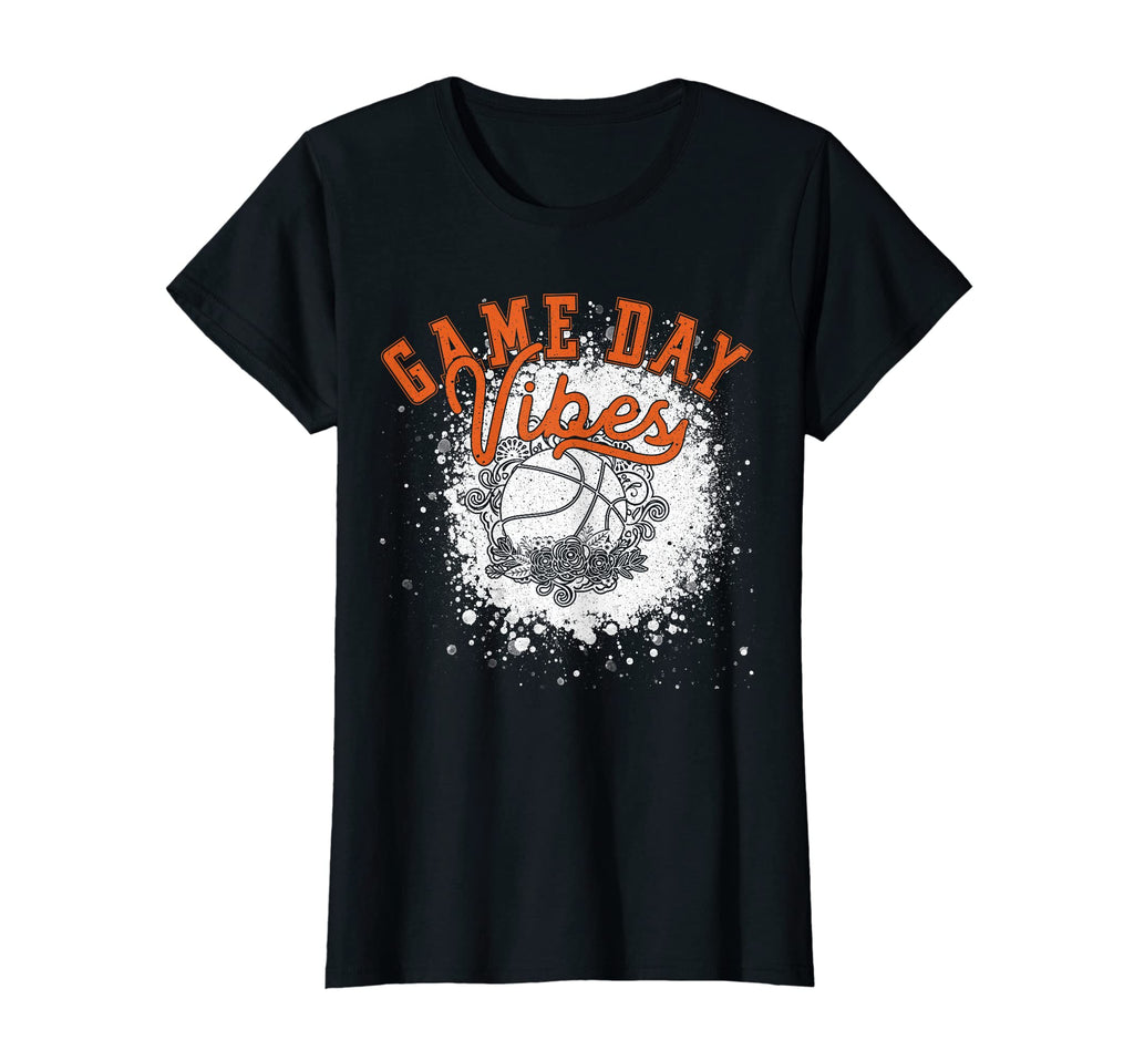 Womens Bleached Basketball Game Day Vibes T-Shirt - Trendy Graphic Unisex - T-Shirt, Sweatshirt, Hoodie