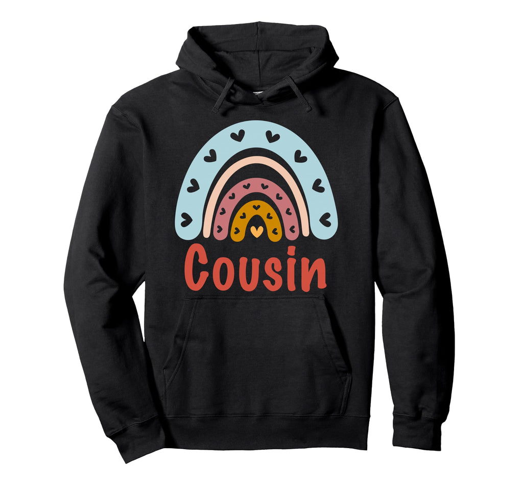 Cousin Birthday Rainbow Boho Cousin Hoodie - Trendy Graphic Men Women - T-Shirt, Sweatshirt, Hoodie