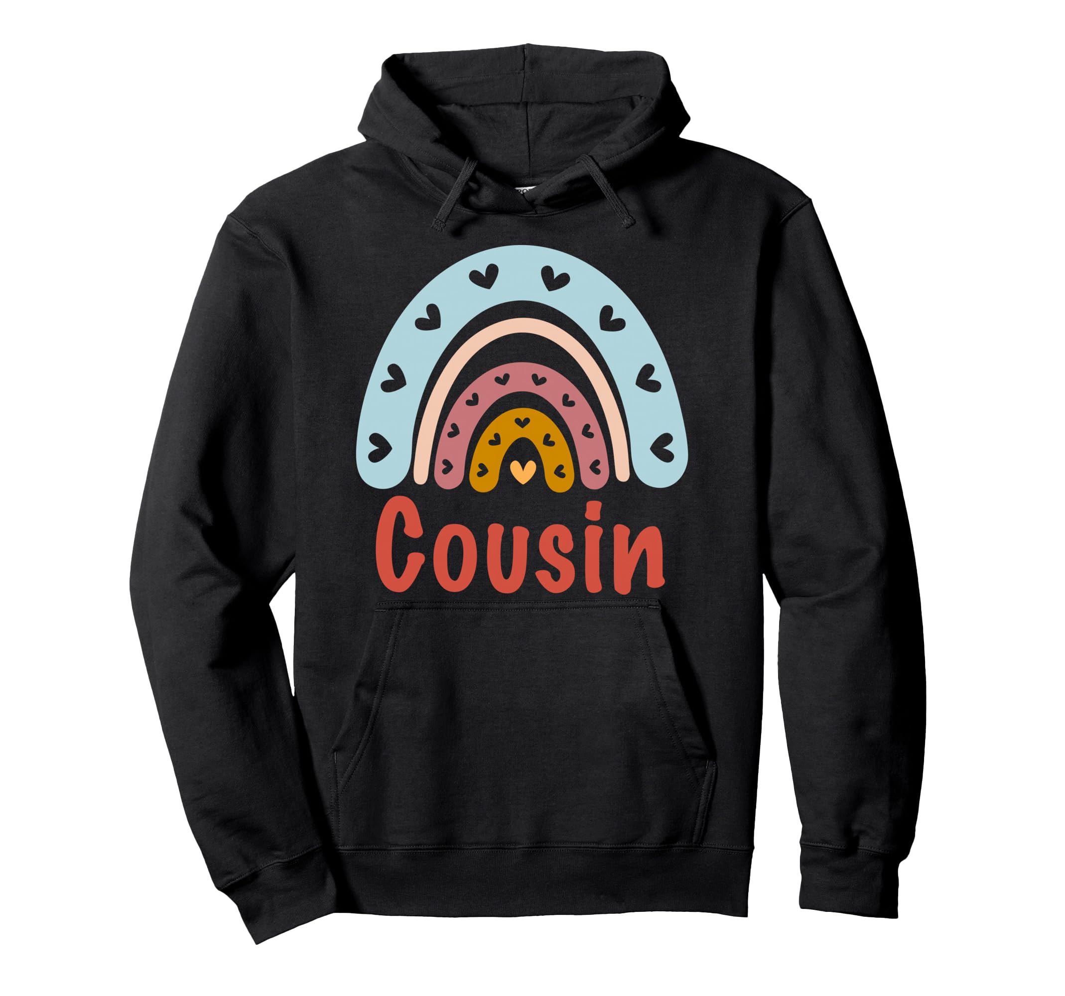 Cousin Birthday Rainbow Boho Cousin Hoodie - Trendy Graphic Men Women - T-Shirt, Sweatshirt, Hoodie