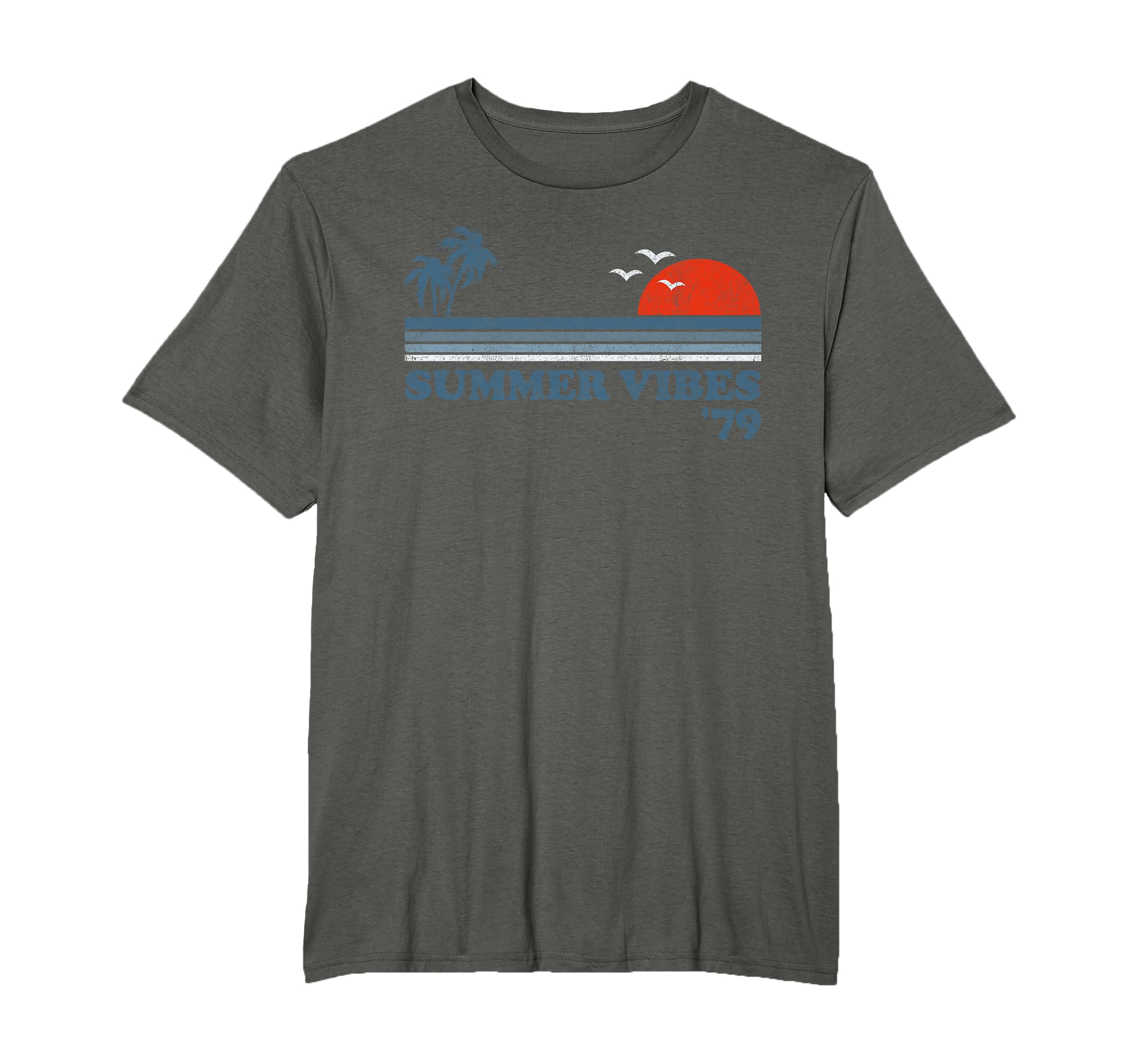 Summer Vibes Beach Sunset 70S Vacation T-Shirt - Novelty Apparel Unisex - T-Shirt, Sweatshirt, Hoodie