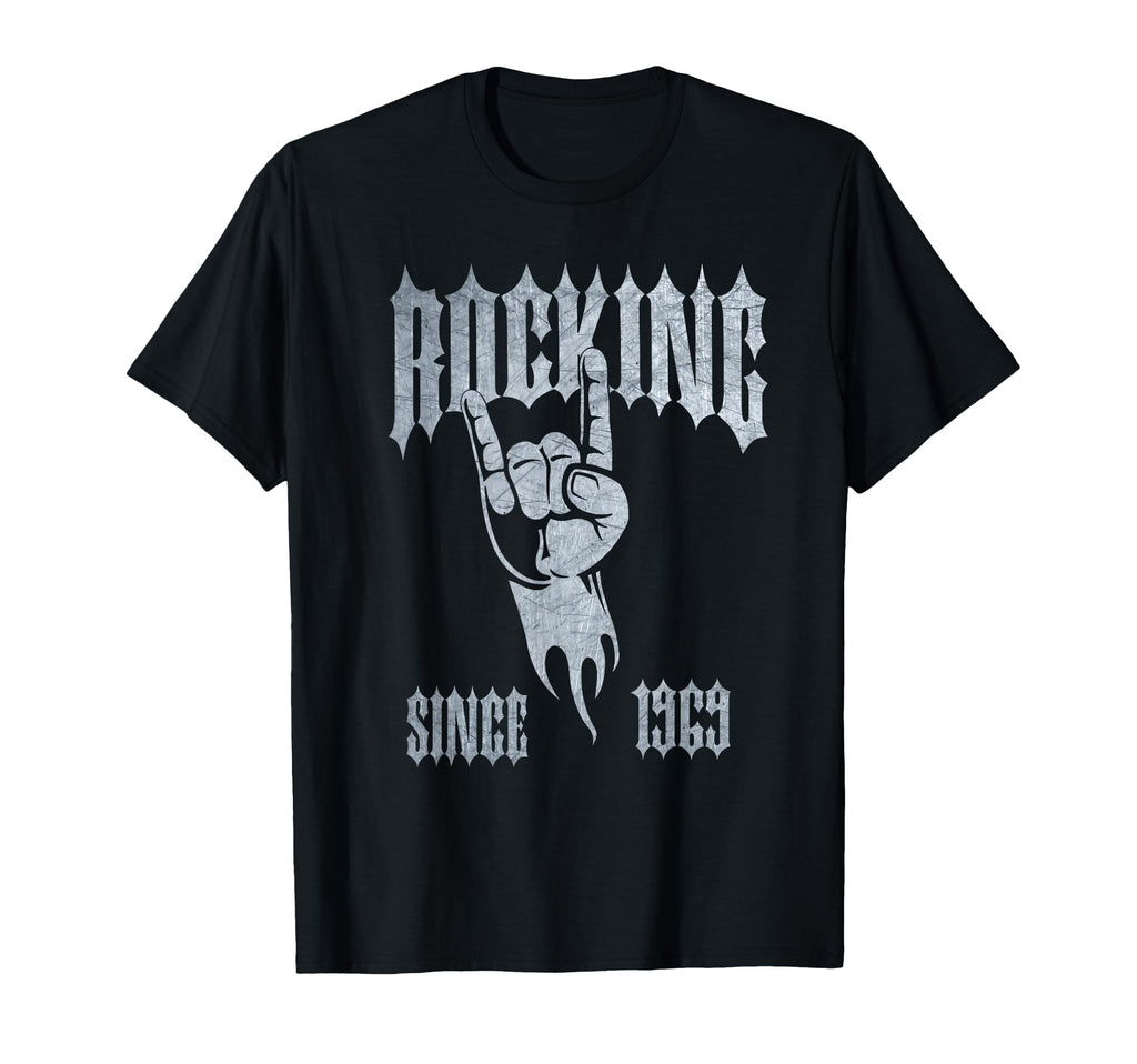 Distressed Metal Rocking Since 1969 T-Shirt - Graphic Print Men Women - T-Shirt, Sweatshirt, Hoodie
