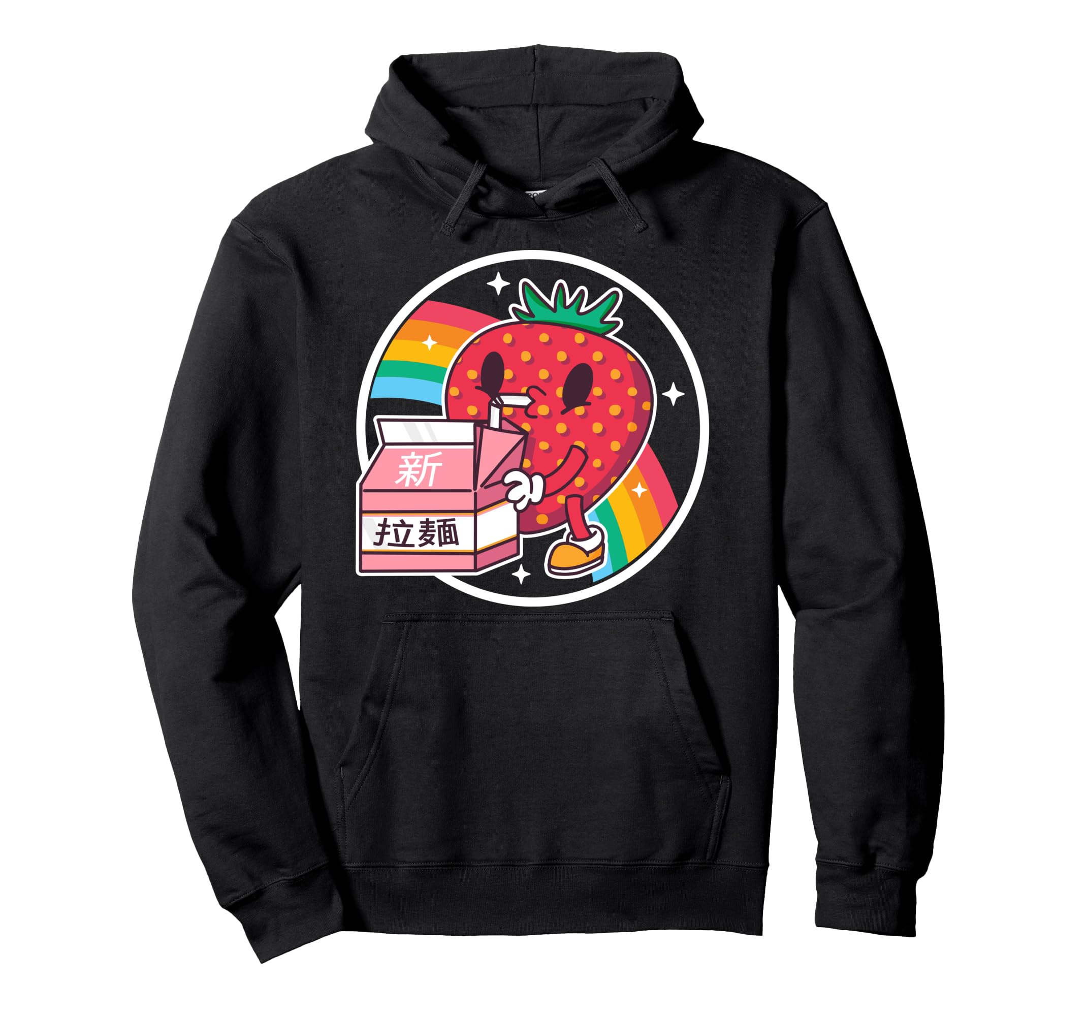 Strawberry Milk Rainbow Japan Otaku Hoodie - Fun Novelty Design Men Women - T-Shirt, Sweatshirt, Hoodie