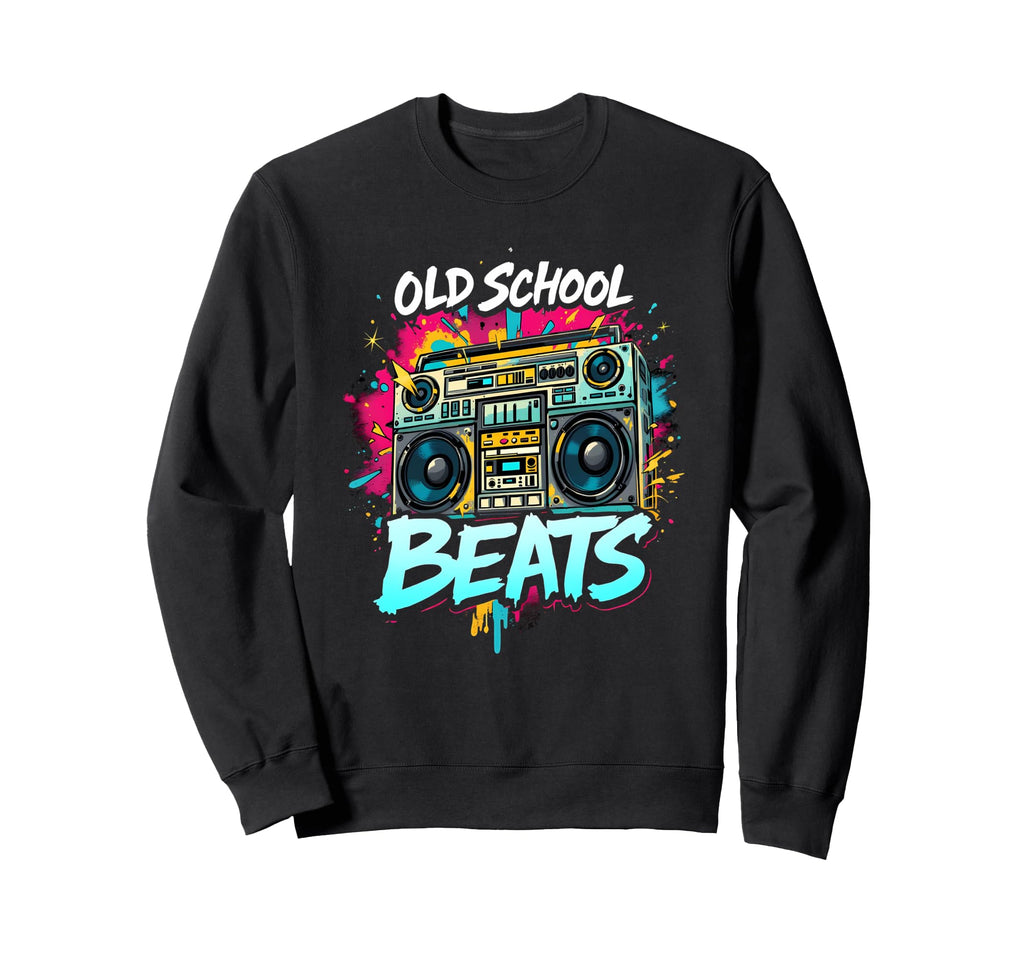 Old School Beats Hip Hop Sweatshirt - Minimalist Print Unisex - T-Shirt, Sweatshirt, Hoodie