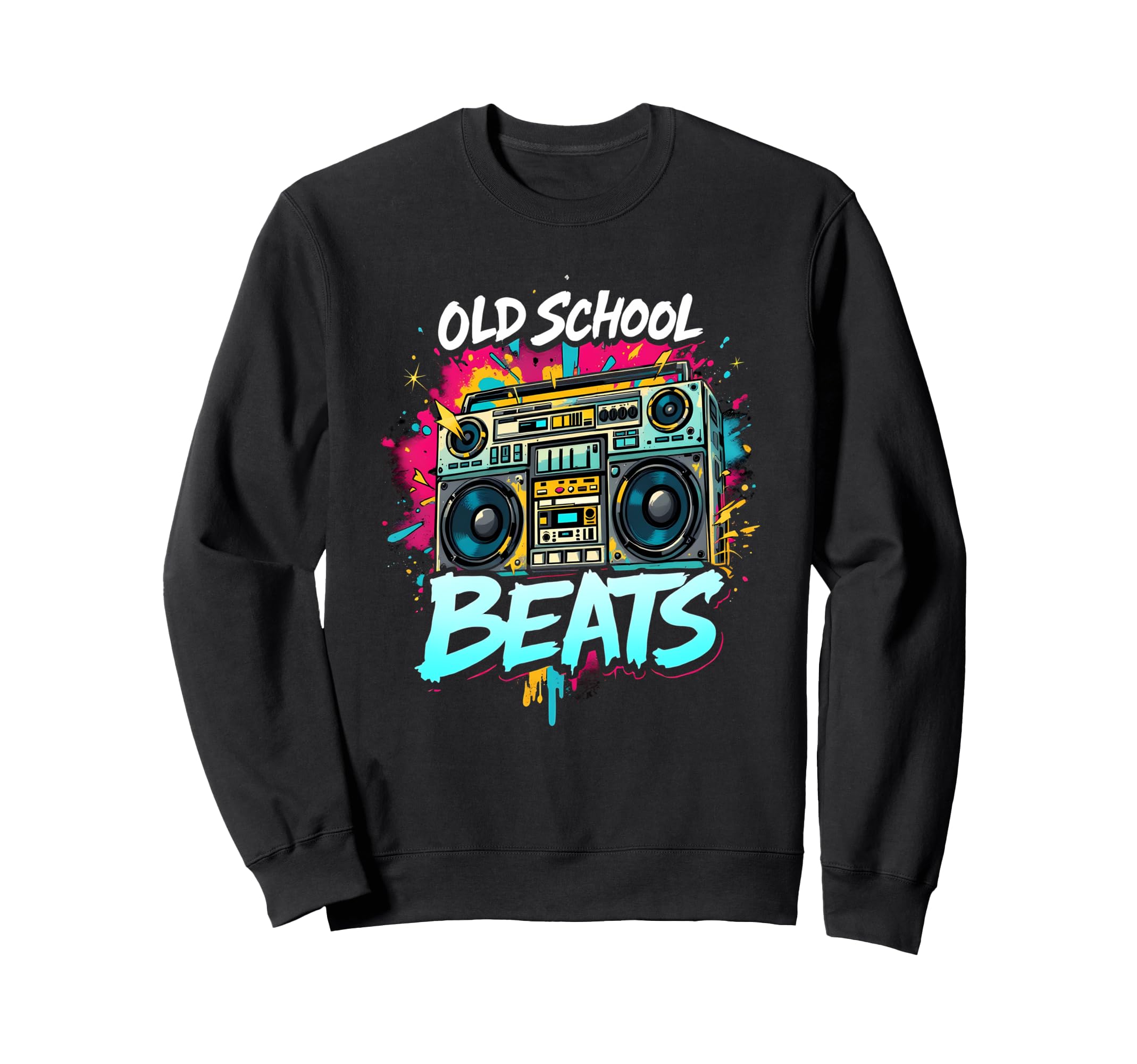 Old School Beats Hip Hop Sweatshirt - Minimalist Print Unisex - T-Shirt, Sweatshirt, Hoodie
