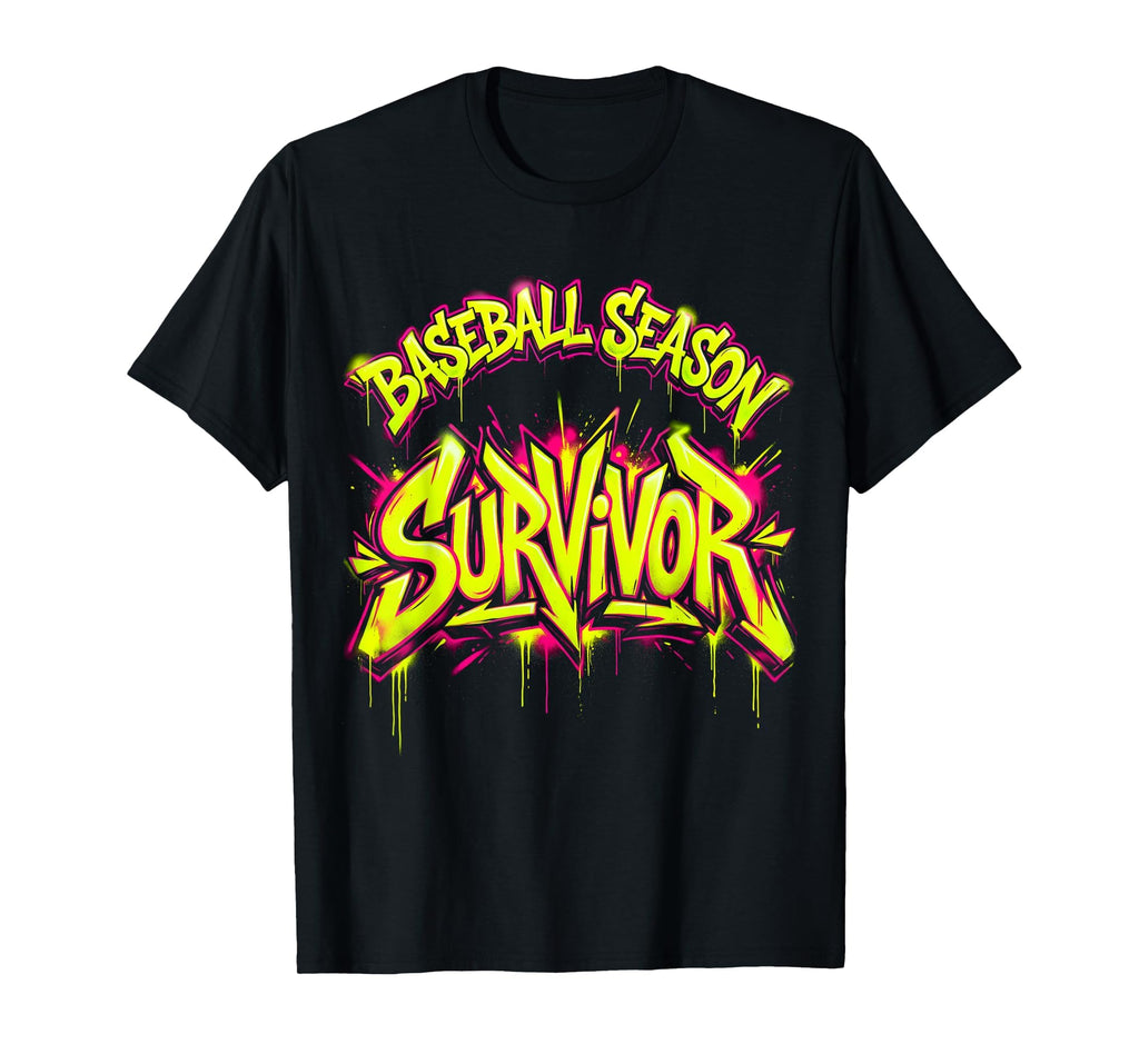 Baseball Season Survivor Mom T-Shirt - Minimalist Print for Adults - T-Shirt, Sweatshirt, Hoodie
