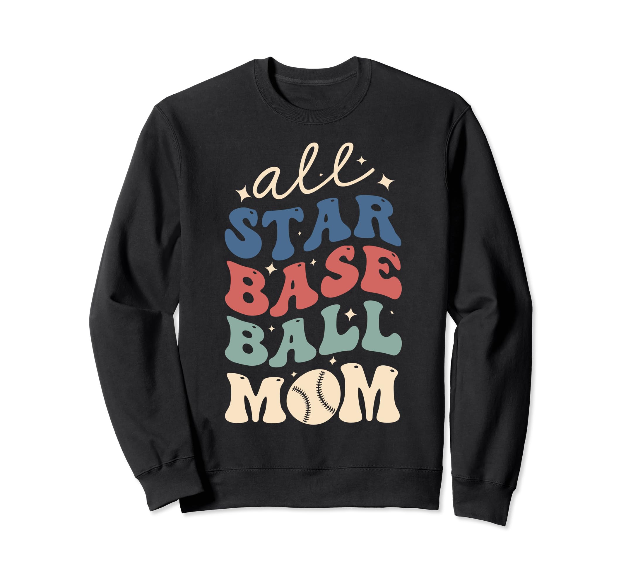 All Star Baseball Mom Sweatshirt - Custom Art Print Unisex - T-Shirt, Sweatshirt, Hoodie