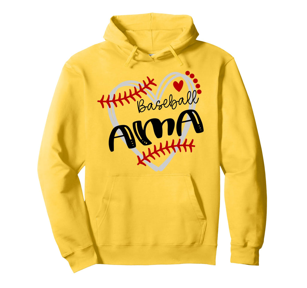 Personalized Baseball Heart Ama Baseball Hoodie - Novelty Apparel Men Women - T-Shirt, Sweatshirt, Hoodie