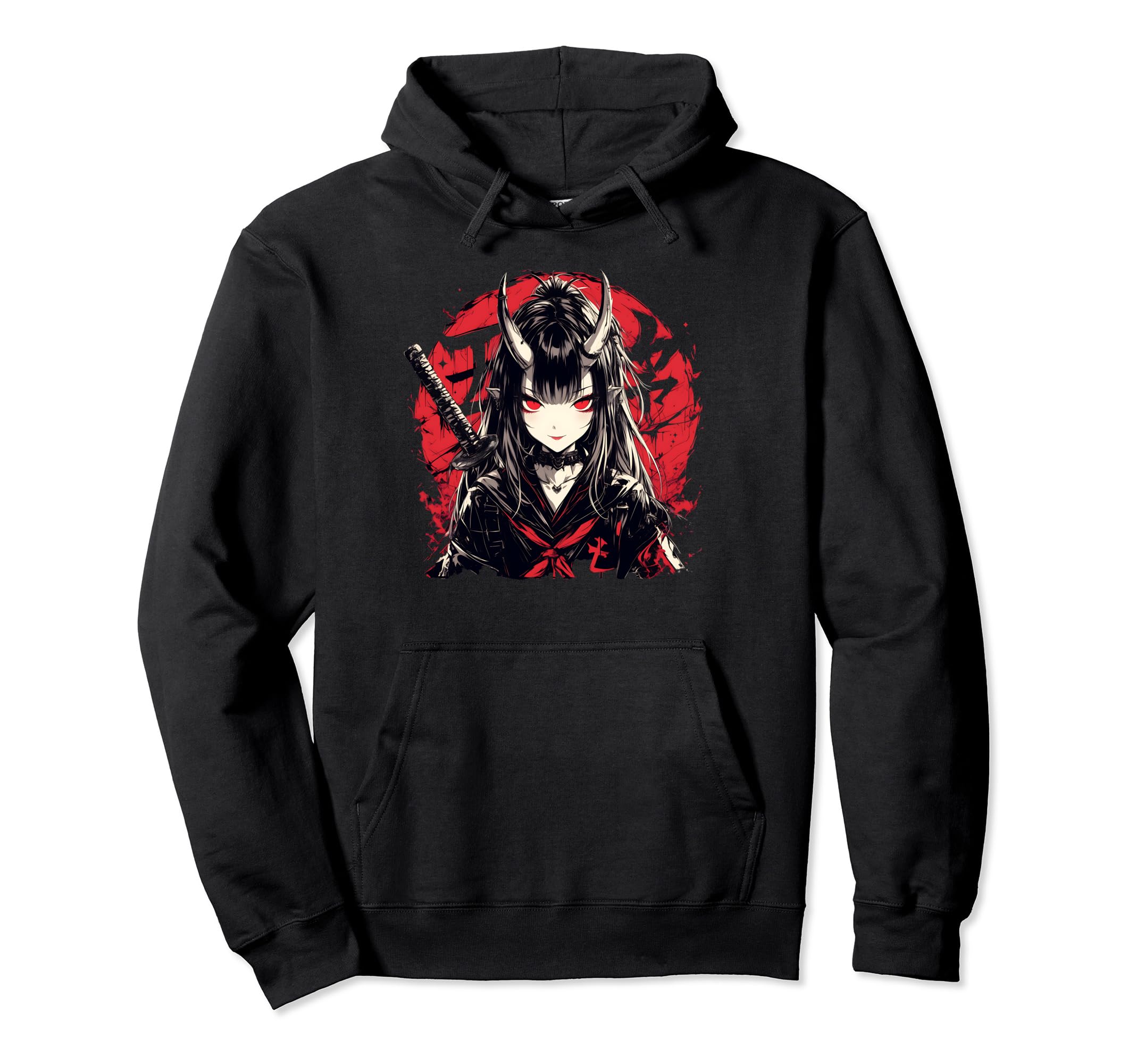 Goth Grunge Demon Anime Waifu Horror Alt Hoodie - Unique Graphic Unisex - T-Shirt, Sweatshirt, Hoodie