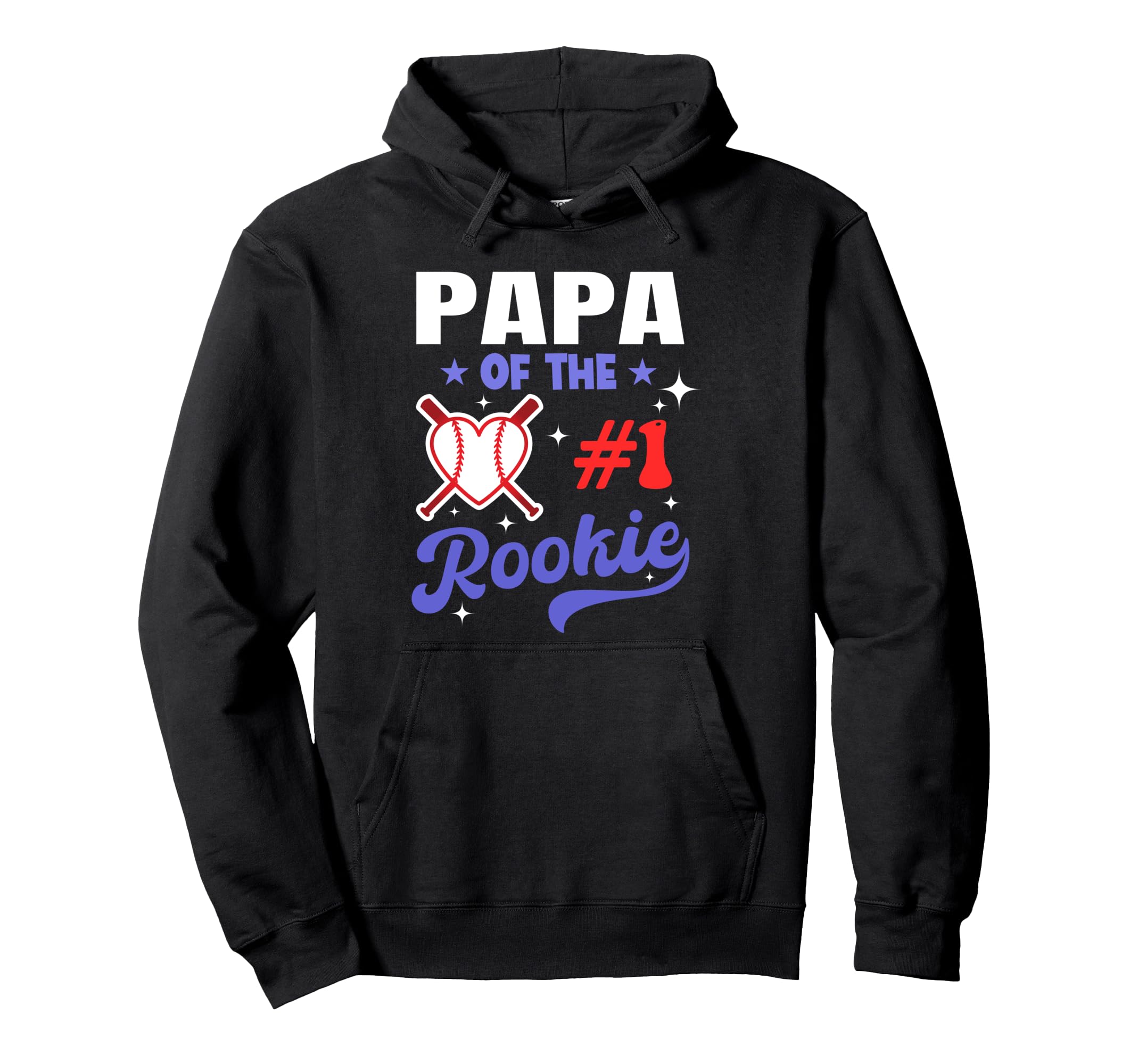 Papa Rookie 1St Baseball Birthday Party Hoodie - Unique Graphic Men Women - T-Shirt, Sweatshirt, Hoodie