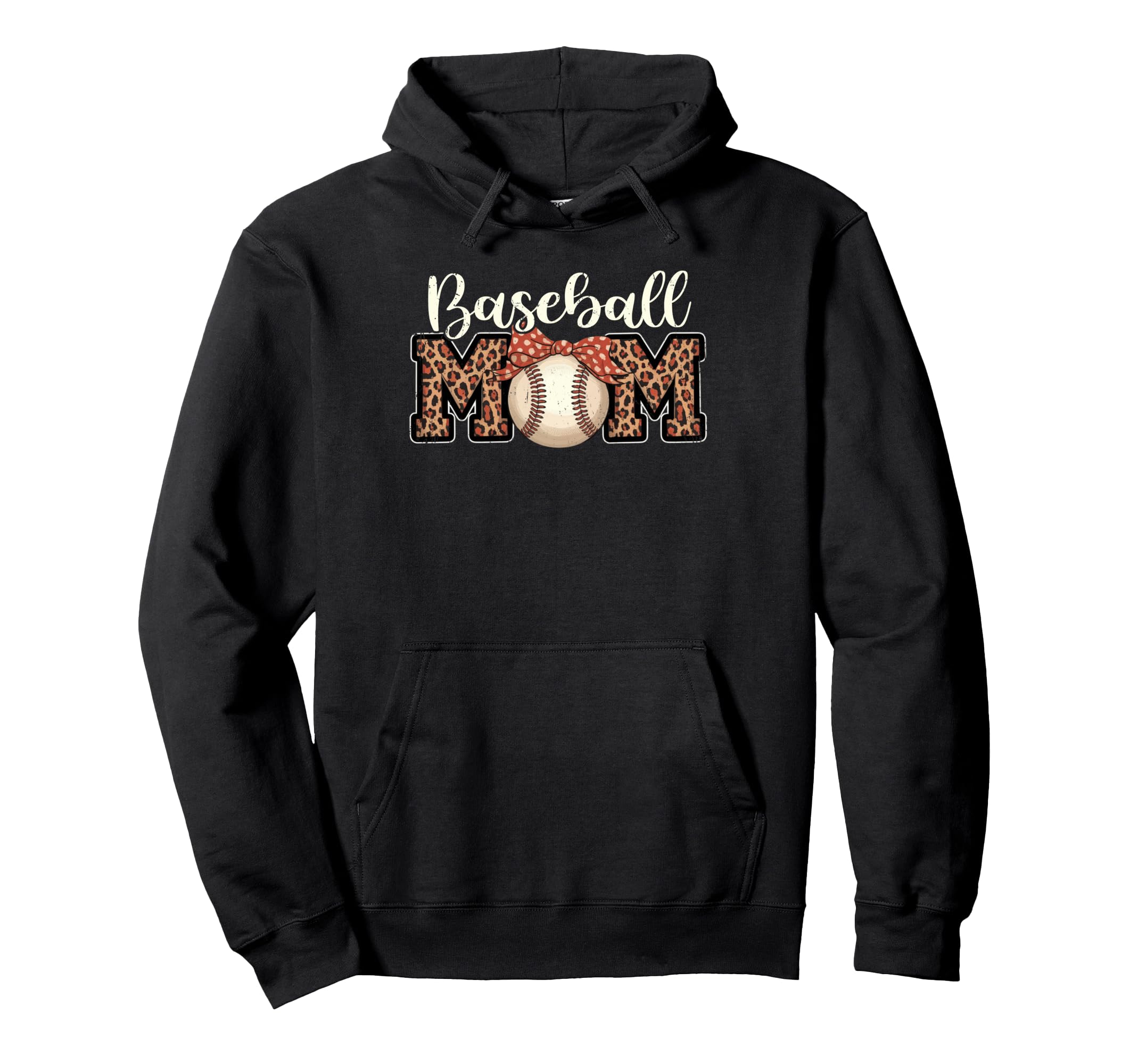 Baseball Mom Headband Leopard Baseball Hoodie - Streetwear Style Unisex - T-Shirt, Sweatshirt, Hoodie