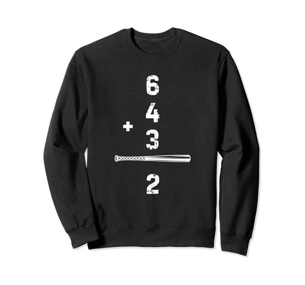 6 4 3 2 Double Play Baseball Sweatshirt - Casual Everyday Wear Men Women - T-Shirt, Sweatshirt, Hoodie