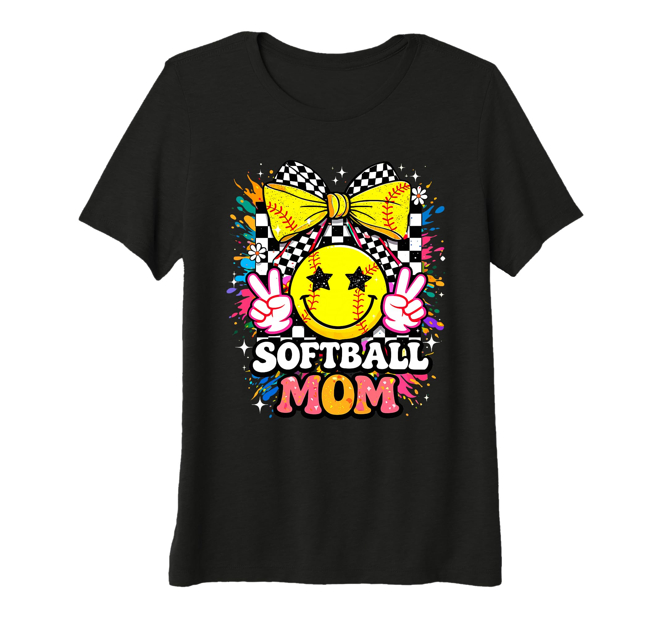 Womens Peace Groovy Coquette Bow T-Shirt - Custom Art Print Unisex - T-Shirt, Sweatshirt, Hoodie