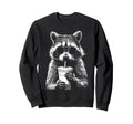 Raccoon Drinking Iced Coffee Funny Sweatshirt - Streetwear Style Unisex - T-Shirt, Sweatshirt, Hoodie